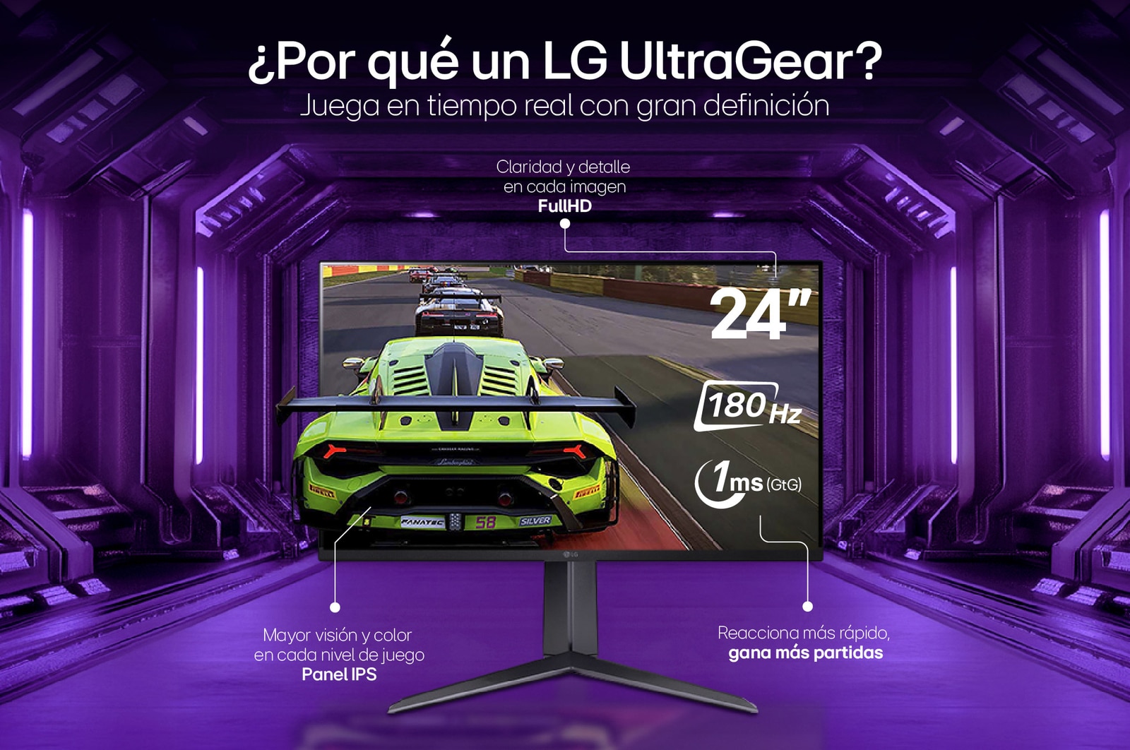 Monitor Gamer UltraGear™ 24" FHD